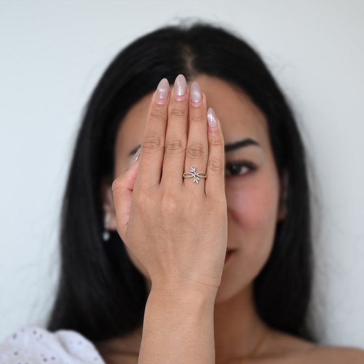 14K YG Fancy Diamond Ring-1pc