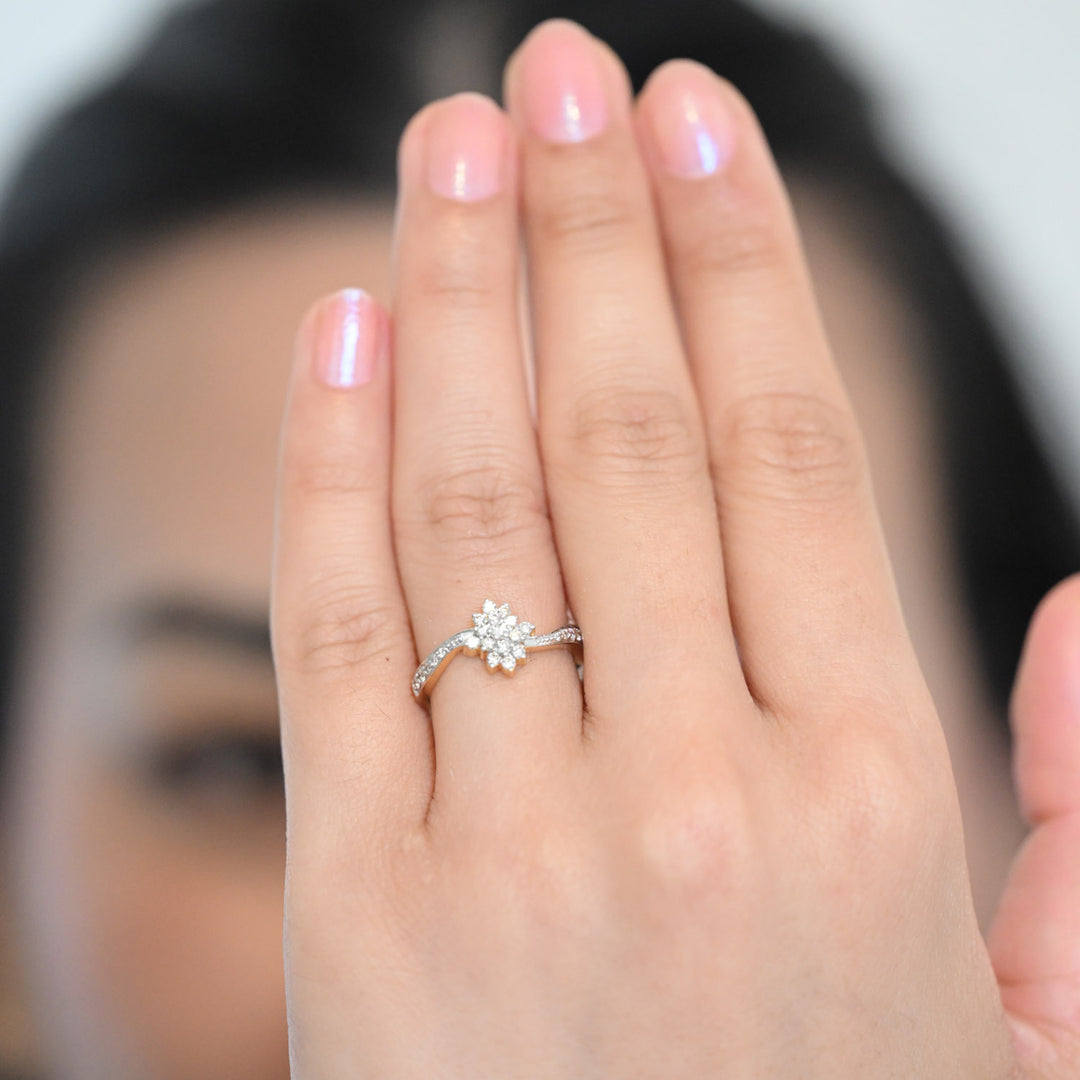 14K YG Star Diamond Ring- 1pc