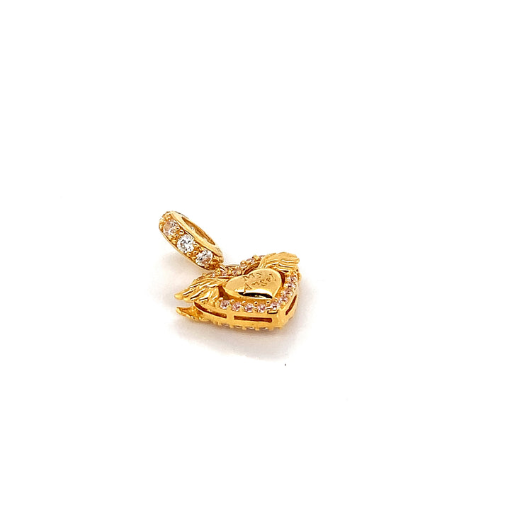 22K YG Women Heart Pendant-1pc