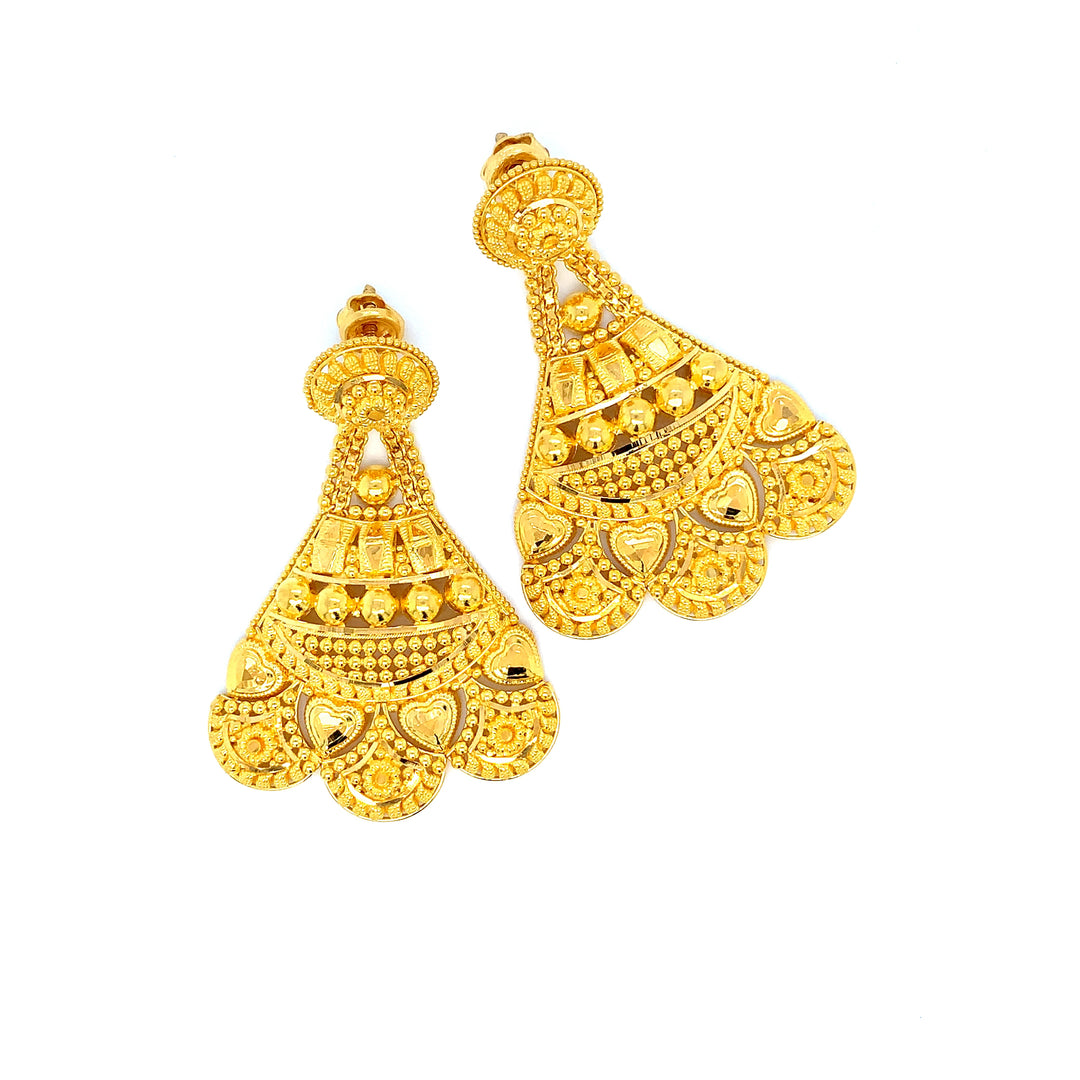22K YG Women Ramleela Earring-1pair