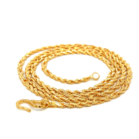 22K YG Unisex Fancy Chain-1pc