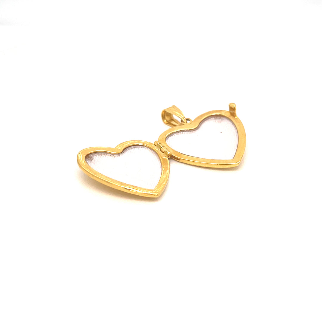 22K YG Women Heart Locket-1pc