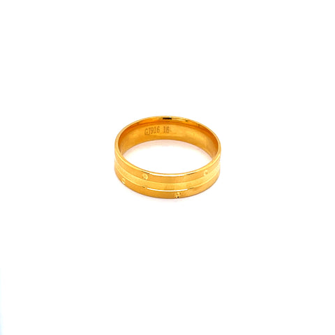 22K YG Men's Band Ring-1pc