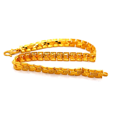 22K YG Men's Fancy Bracelet-1pc