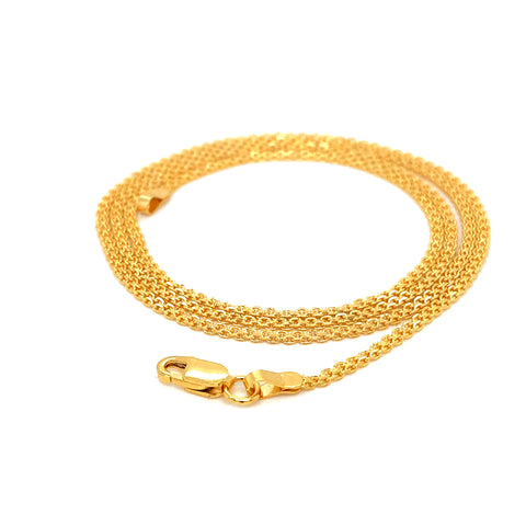 22K YG Unisex Flat Chain-1pc