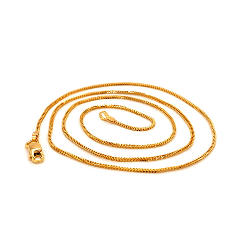 22K YG Unisex Box Chain-1pc