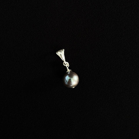 10mm Black FW Pearl Pendant-1pc