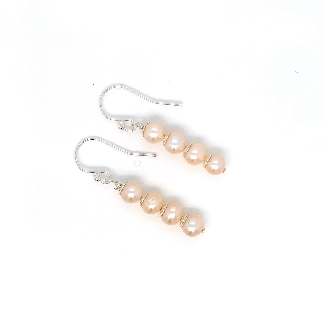 Fresh Water Pearl Sterling Silver Hook Dangler Earring-1pair