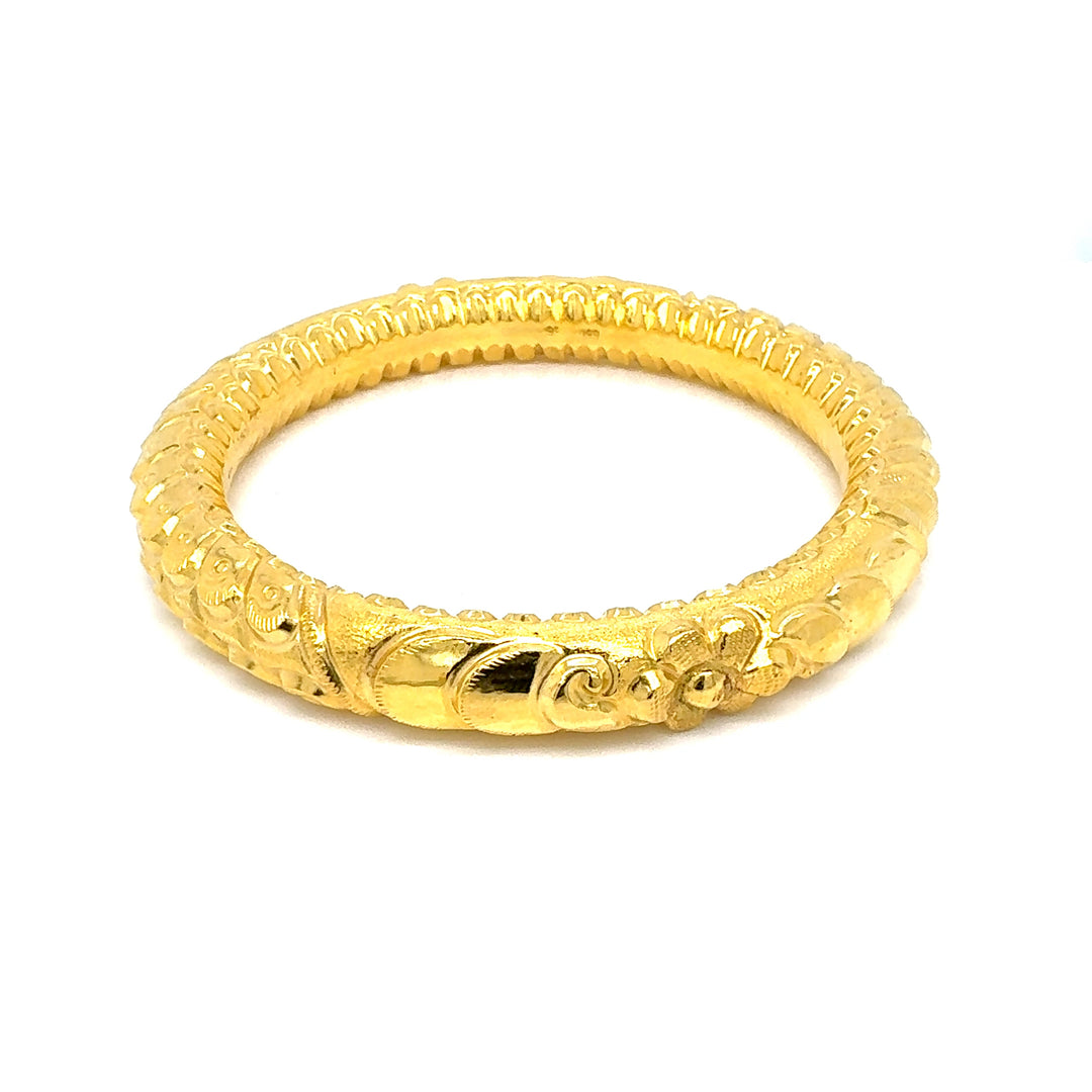 24K YG Solid Bangle-1pc