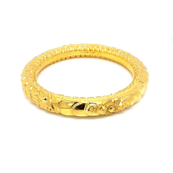 24K YG Solid Bangle-1pc