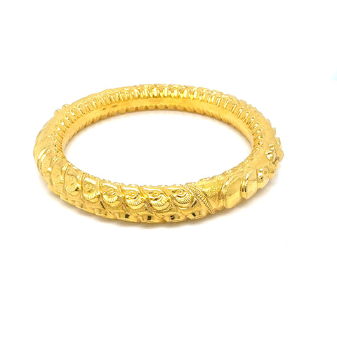 24K YG Solid Bangle-1pc