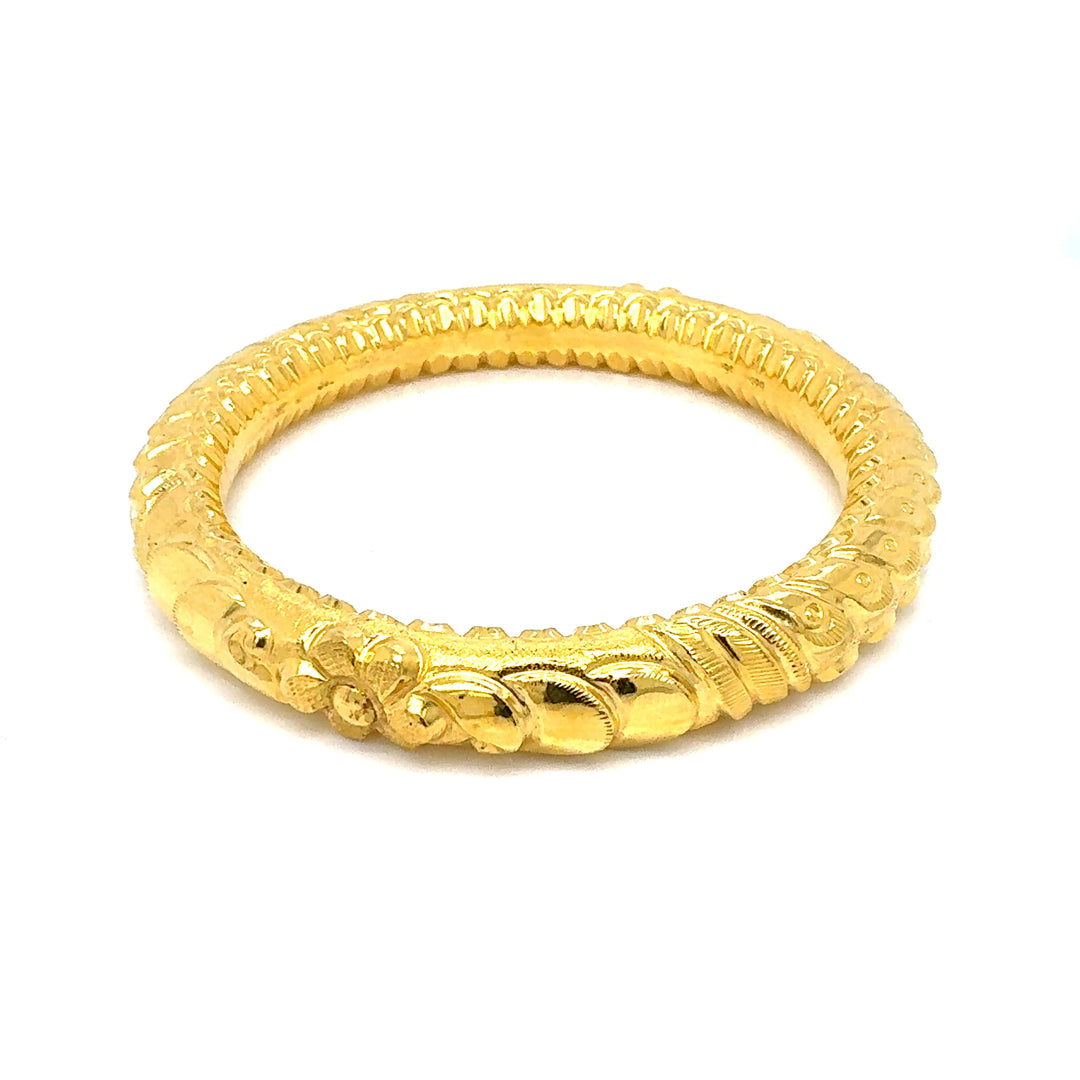 24K YG Solid Bangle-1pc