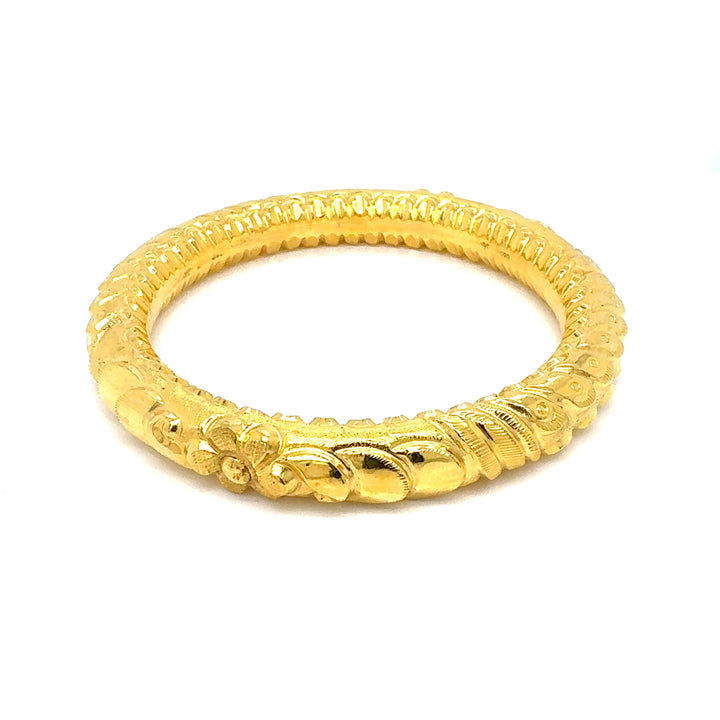 24K YG Solid Bangle-1pc
