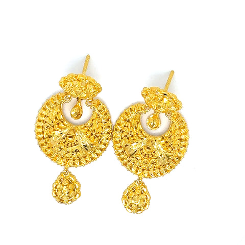 24K YG Ramleela Earring-1pair