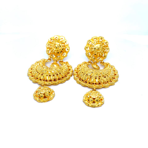 24K YG Ramleela Earring-1pair