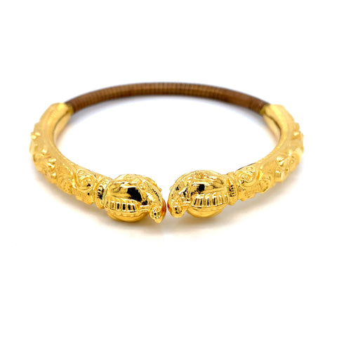 24K YG Pancharatna Bangle-1pc