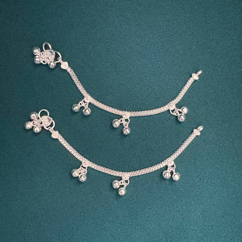 Baby/Toddler Sterling Silver Anklet-1pair