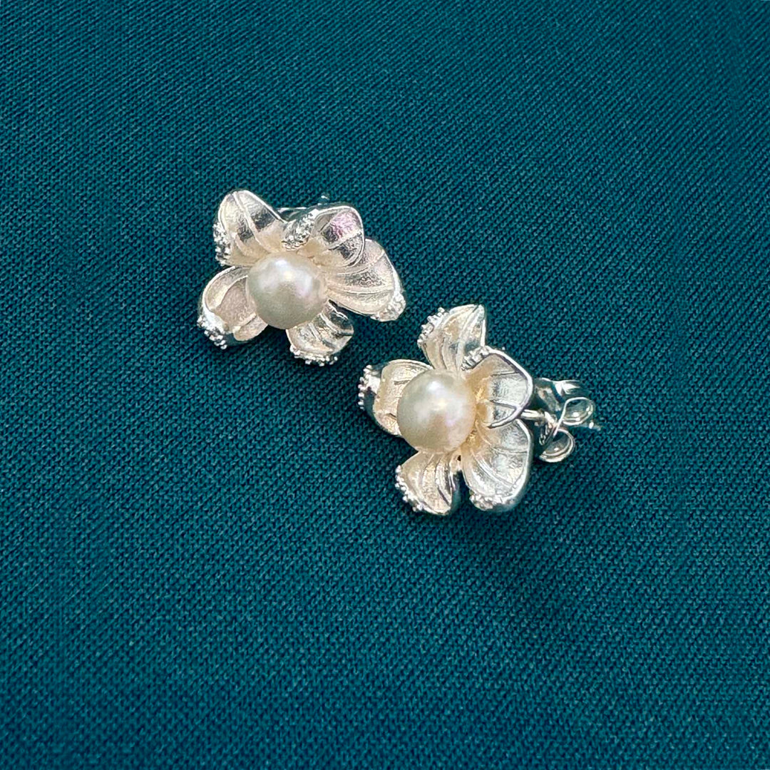 Sterling Silver with FWP Earring-1pair