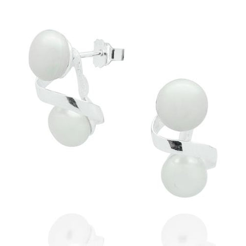 Sterling Silver with FWP Earring-1pair