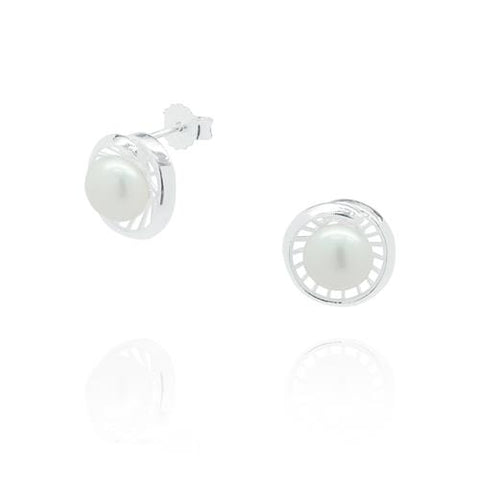 Sterling Silver with FWP Earring-1pair