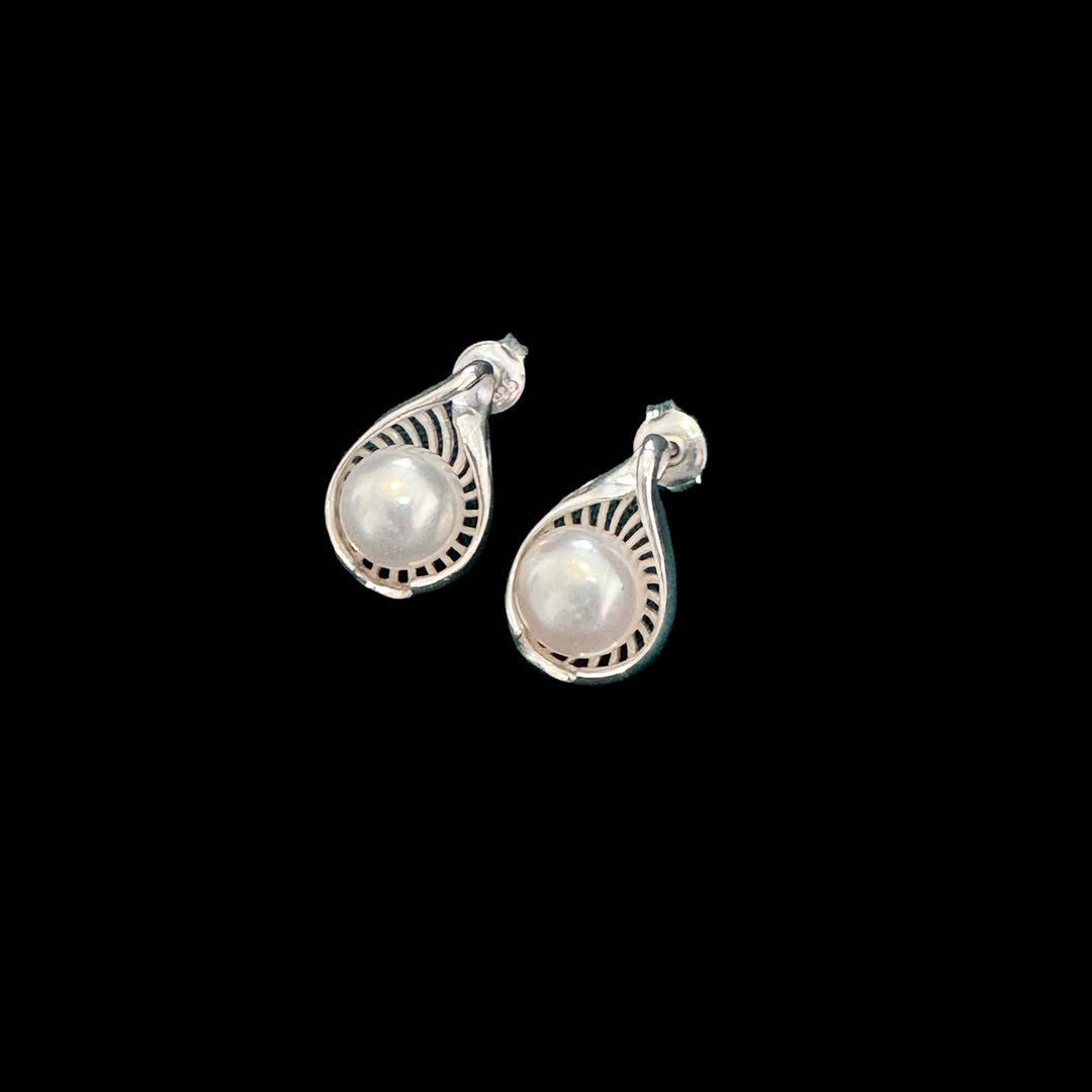 Sterling Silver with FWP Earring-1pair