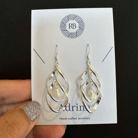 Sterling Silver with FWP Earring-1pair