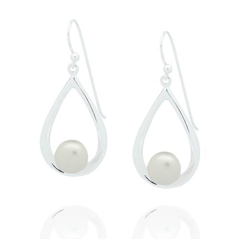 Sterling Silver with FWP Earring-1pair