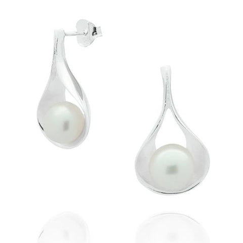 Sterling Silver with FWP Earring-1pair