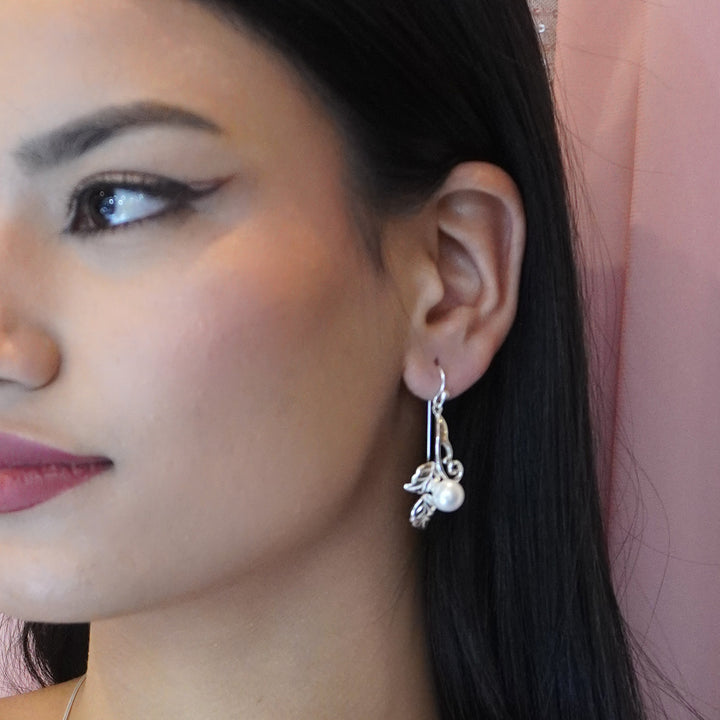 Sterling Silver with FWP Earring-1pair