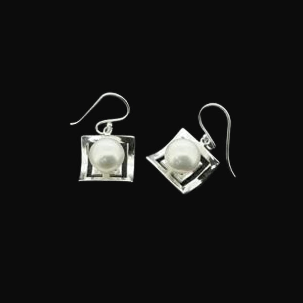 Sterling Silver with FWP Earring-1pair