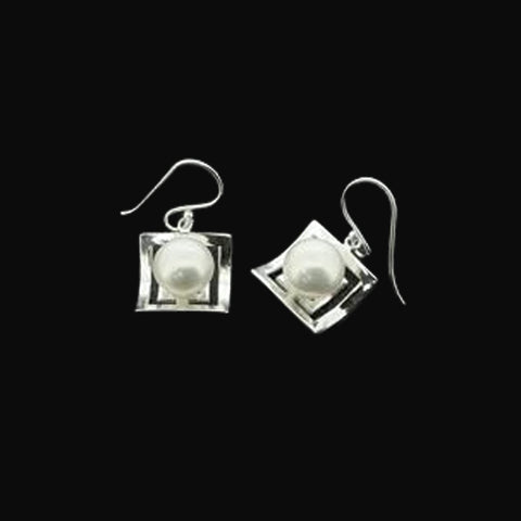 Sterling Silver with FWP Earring-1pair