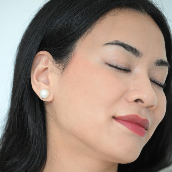 Sterling Silver with FWP Earring-1pair