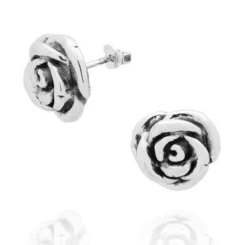 Sterling Silver Rose Earring-1pair