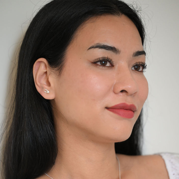 Sterling Silver with FWP Earring-1pair