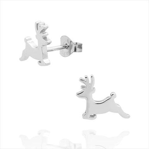 Sterling Silver Deer Earring-1pair