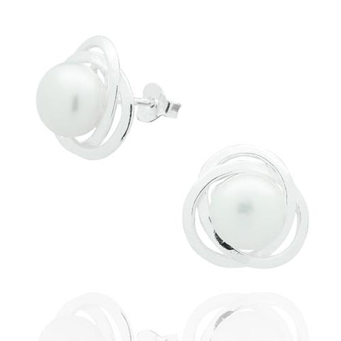 Sterling Silver FWP Earring-1pair