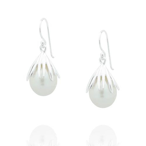 Sterling Silver FWP Earring-1pair