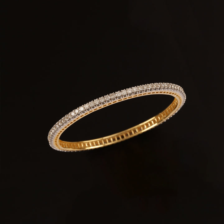 9K YG Fancy Diamond Bangle-1pc