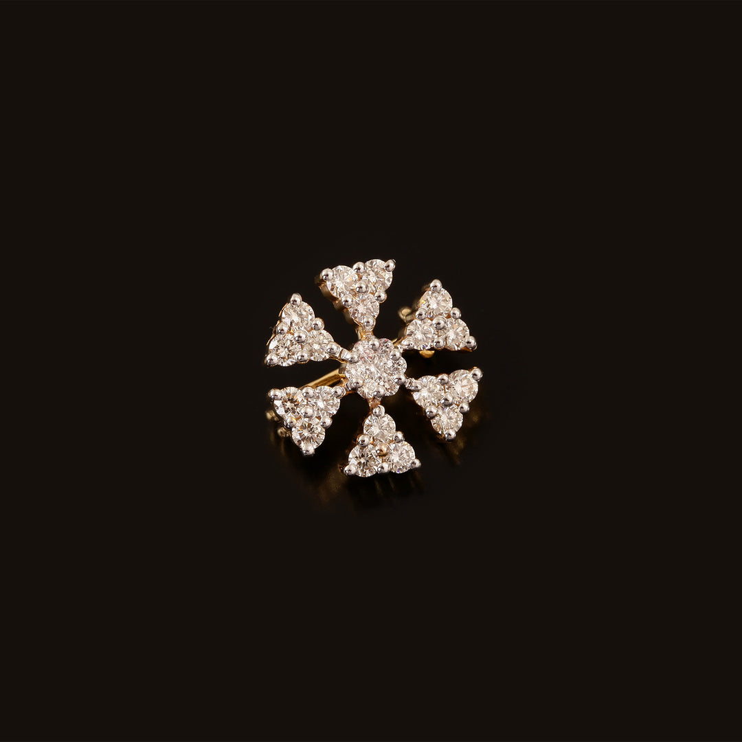 9K YG Fancy Diamond Brooch-1pc
