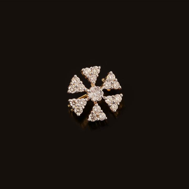 9K YG Fancy Diamond Brooch-1pc