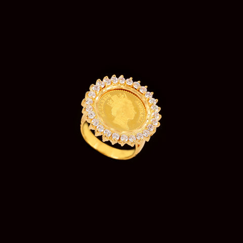 22K+24K YG AD with Coin Ring-1pc