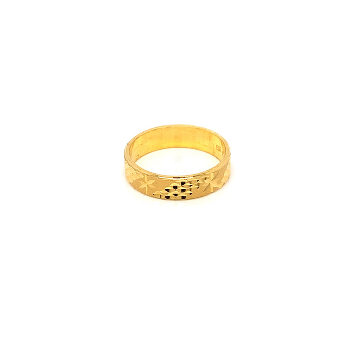 22K YG Mens Band Ring-1pc