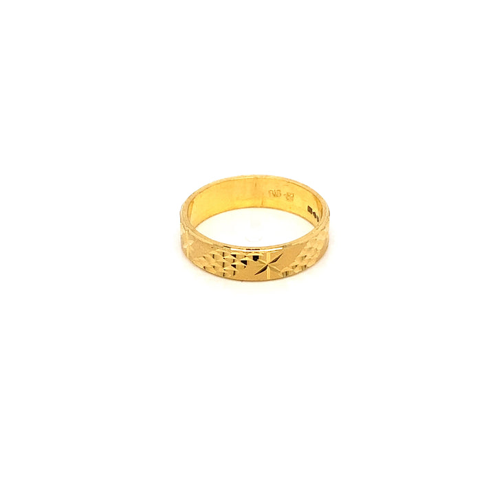 22K YG Mens Band Ring-1pc