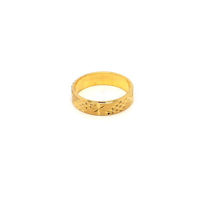 22K YG Mens Band Ring-1pc