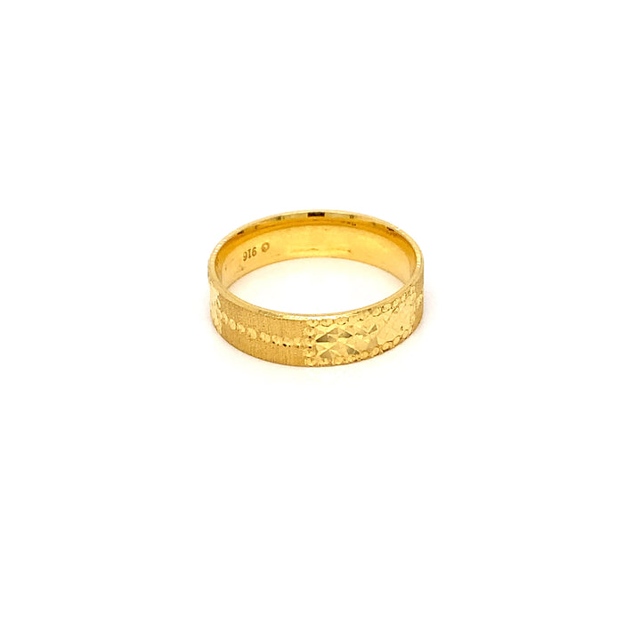 22K YG Mens Band Ring-1pc