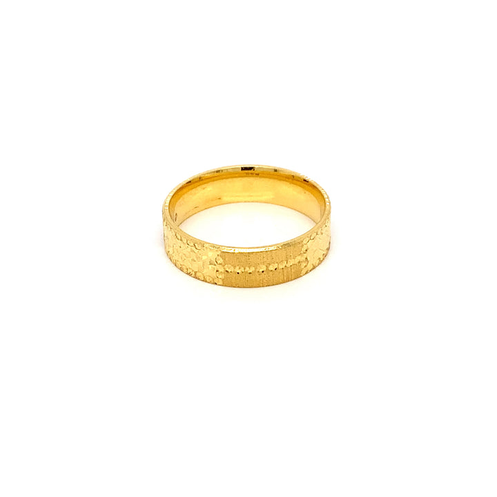 22K YG Mens Band Ring-1pc