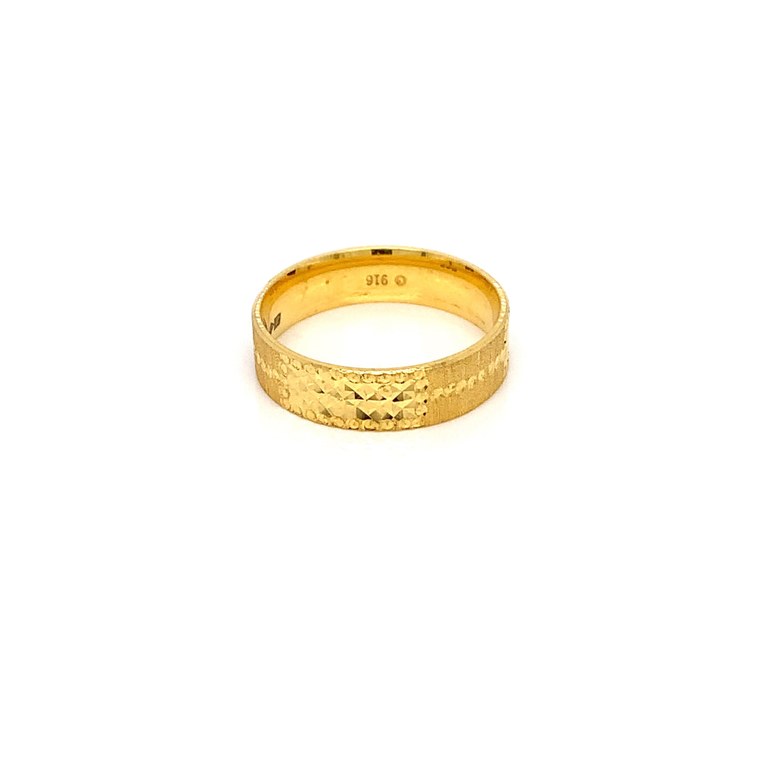 22K YG Mens Band Ring-1pc
