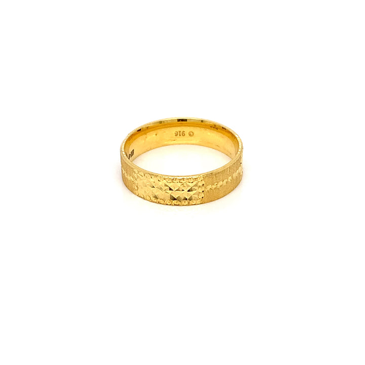 22K YG Mens Band Ring-1pc