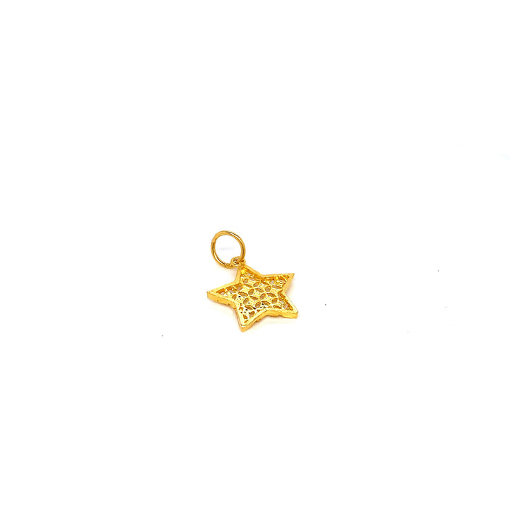 22K YG Star Pendant-1pc