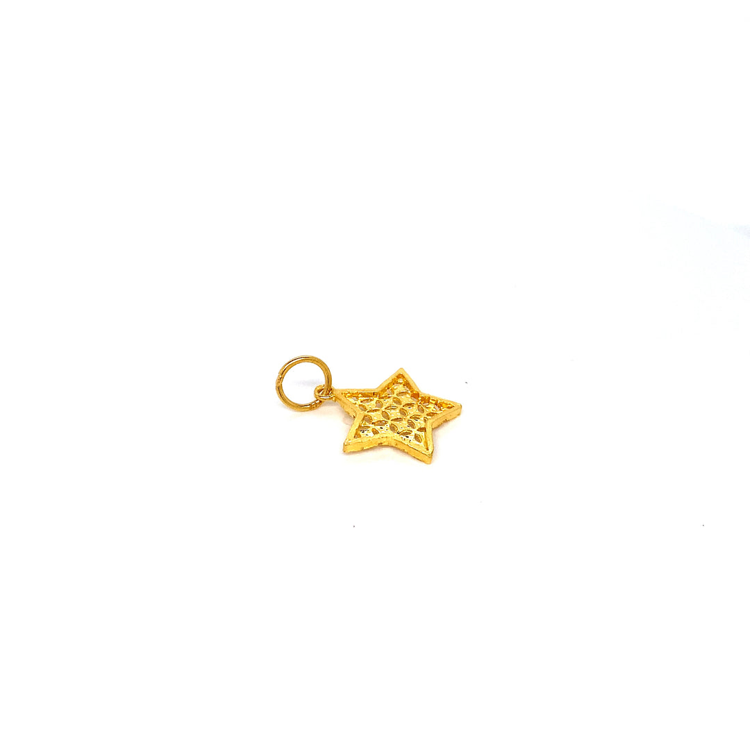22K YG Star Pendant-1pc